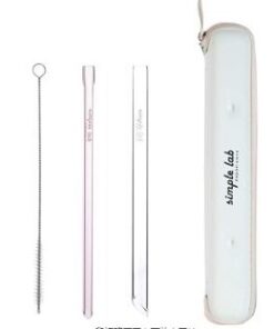 玻璃吸管套装 樱桃红