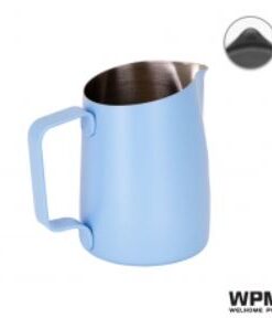 450cc 斜口拉花缸-天空藍 (尖嘴)