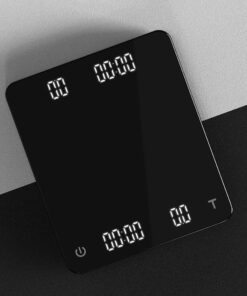 CAFEDE KONA 充電雙屏咖啡電子秤 2kg 黑色