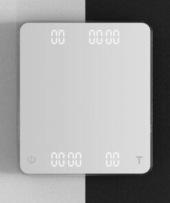 CAFEDE KONA 充電雙屏咖啡電子秤 2kg 白色